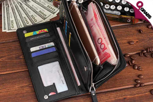 From QR49 Carry It All with a Bi-Fold PU Leather Wallet - Choose from Trendy Brown OR Classic Black! (Up to QR178 Value)